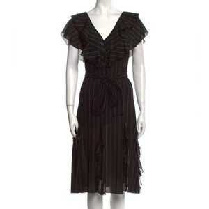 Alice + Olivia V-Neck Midi Length Dress